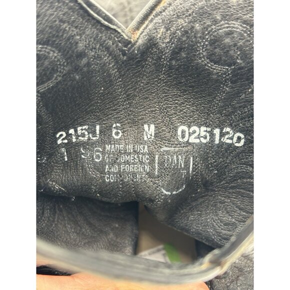 DAN POST Women's Cowboy Boots Black Snip On Pointed Toe Size 6M USA Great GUC - Picture 9 of 12